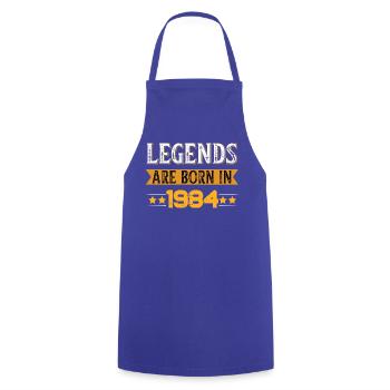 Legends Since 1984 Birthday Theme - Cooking Apron - royal blue - Front - AI Model Male 185 dark (185cm)
