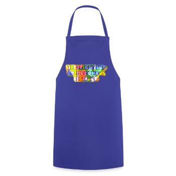 Liftening Theme Inspirational Typography - Cooking Apron - royal blue - Front - AI Model Male 185 dark (185cm)