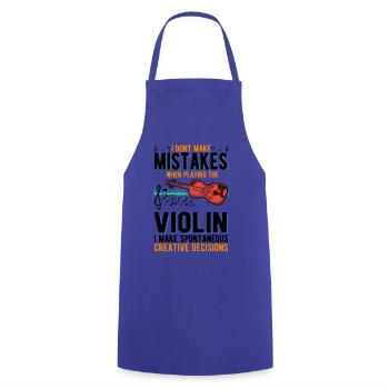 Violon Creative Decisions Violoniste - Tablier de cuisine - bleu royal - Devant - AI Model Male 185 dark (185cm)