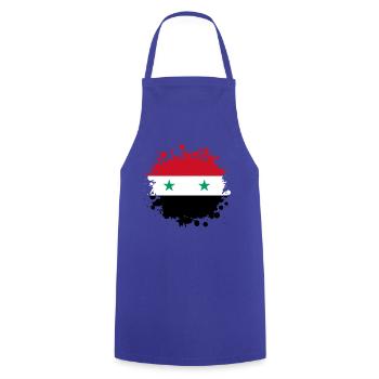Syrien Flaggen Klecks - Kochschürze - Royalblau - Vorne - AI Model Male 185 dark (185cm)