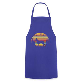 Hollandse Herder Retro Holländischer Schäferhund - Kochschürze - Royalblau - Vorne - AI Model Male 185 dark (185cm)