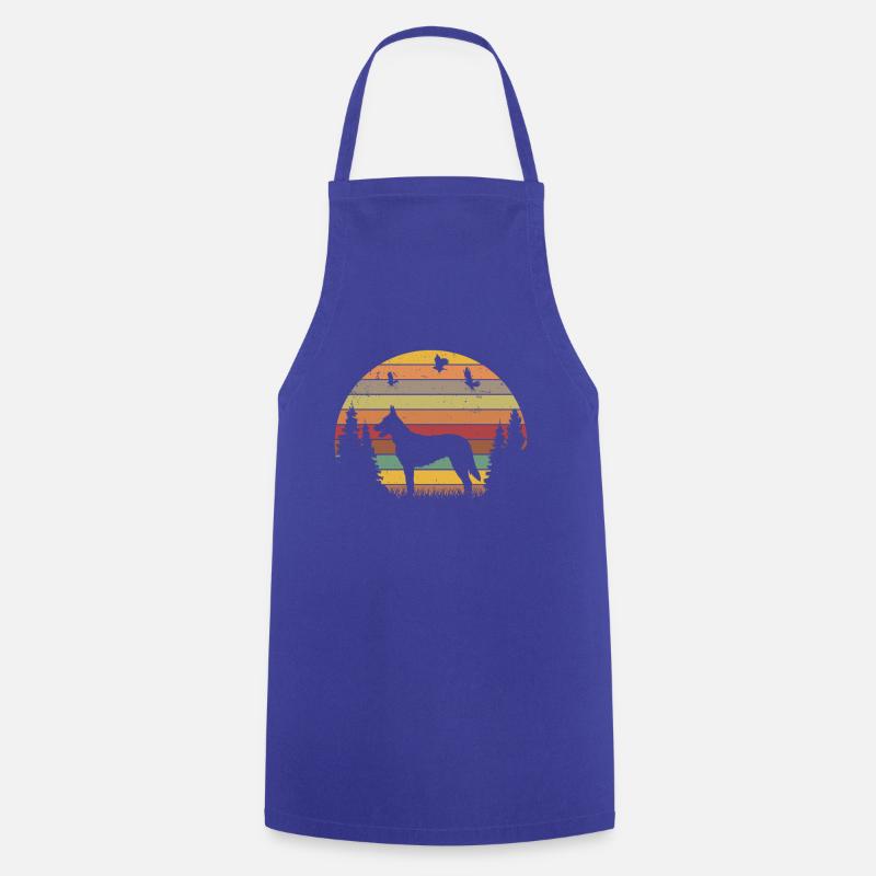 Hollandse Herder Retro Dutch Shepherd - Cooking Apron - royal blue