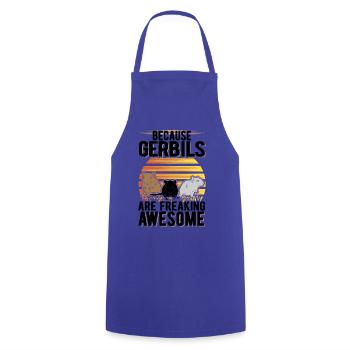 Parce que les gerbilles sont des gerbilles impressionnantes - Tablier de cuisine - bleu royal - Devant - AI Model Male 185 dark (185cm)