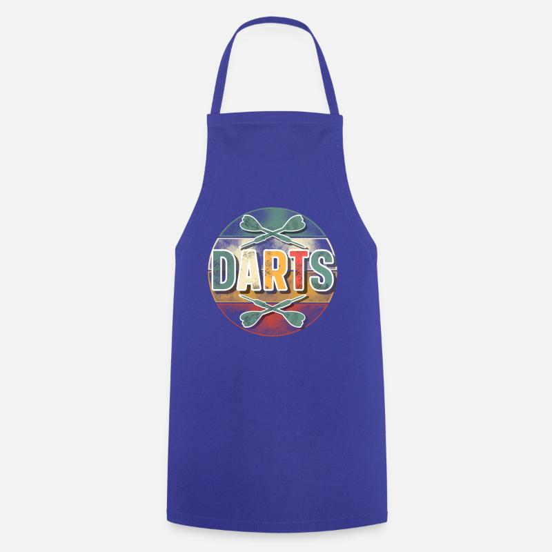 Darts Darten Dart - Kochschürze - Royalblau