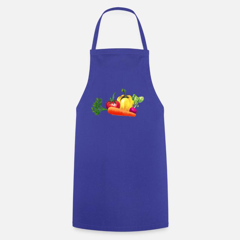 Vegetable - Cooking Apron - royal blue