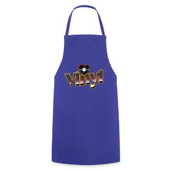 Vinyl Liebe - Kochschürze - Royalblau - Vorne - AI Model Male 185 dark (185cm)