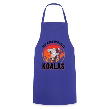 Koala Jeune Ours Koala - Tablier de cuisine - bleu royal - Devant - AI Model Male 185 dark (185cm)