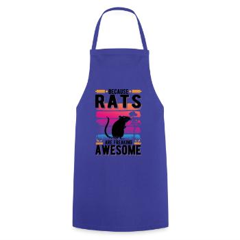 Parce que les rats sont vraiment géniaux Ratte - Tablier de cuisine - bleu royal - Devant - AI Model Male 185 dark (185cm)