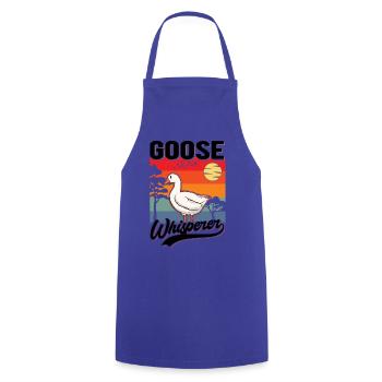 Gänseflüsterer Goose Whisperer Gans - Cooking Apron - royal blue - Front - AI Model Male 185 dark (185cm)