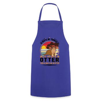 Otter Gift Otter Sea Otter - Cooking Apron - royal blue - Front - AI Model Male 185 dark (185cm)