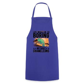 Chameleon Cadeau Caméléon - Tablier de cuisine - bleu royal - Devant - AI Model Male 185 dark (185cm)