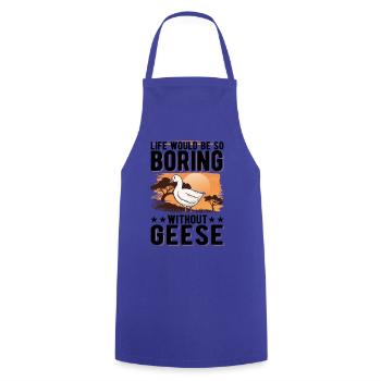 Geese Gift Goose Breeder Goose - Cooking Apron - royal blue - Front - AI Model Male 185 dark (185cm)