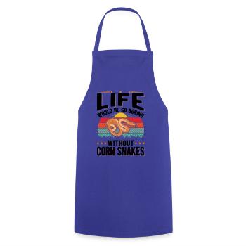 Corn Snake Cadeau Corn Snake - Tablier de cuisine - bleu royal - Devant - AI Model Male 185 dark (185cm)