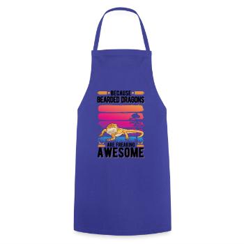 Bearded Dragon Gift Bearded Dragon - Cooking Apron - royal blue - Front - AI Model Male 185 dark (185cm)