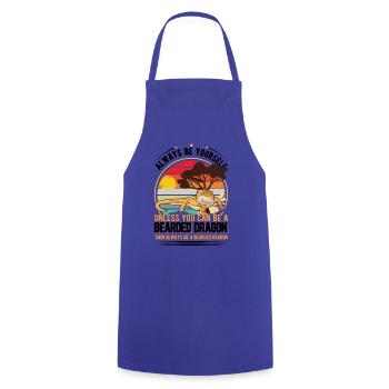 Bearded Dragon Gift Bearded Dragon - Cooking Apron - royal blue - Front - AI Model Male 185 dark (185cm)