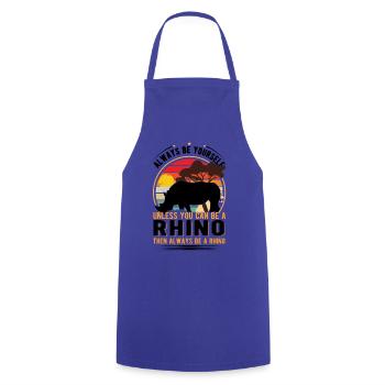 Rhino Gift Rhino - Cooking Apron - royal blue - Front - AI Model Male 185 dark (185cm)