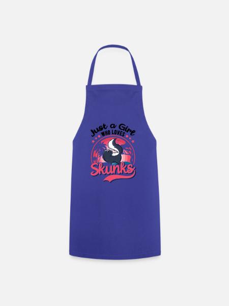 Stinktier Mädchen Skunk - Kochschürze - Royalblau