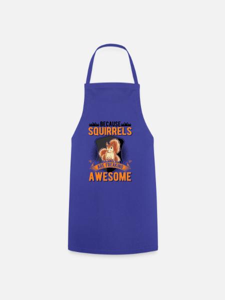 Eichhörnchen Geschenk Squirrel Grauhörnchen - Kochschürze - Royalblau