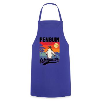 Pinguin Flüsterer Penguin Whisperer - Kochschürze - Royalblau - Vorne - AI Model Male 185 dark (185cm)