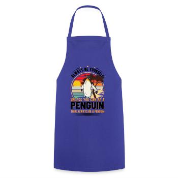 Pingouin Cadeau Pingouin - Tablier de cuisine - bleu royal - Devant - AI Model Male 185 dark (185cm)