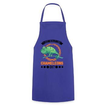 Chameleon Cadeau Caméléon - Tablier de cuisine - bleu royal - Devant - AI Model Male 185 dark (185cm)