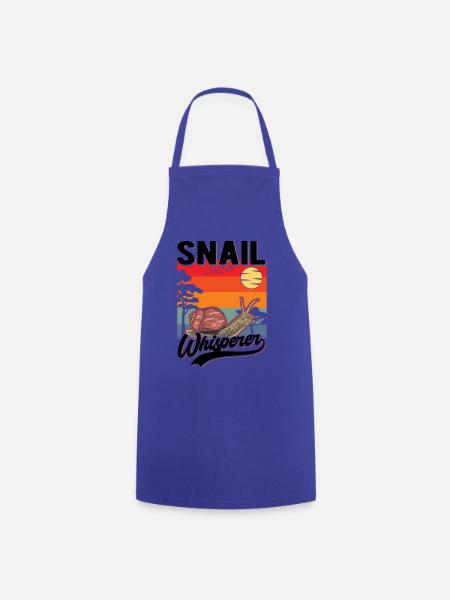 Schneckenflüsterer Schnecke Snail Whisperer - Kochschürze - Royalblau