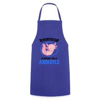 Axolotl Gift Tail Lurch Axolotl - Cooking Apron - royal blue - Front - AI Model Male 185 dark (185cm)