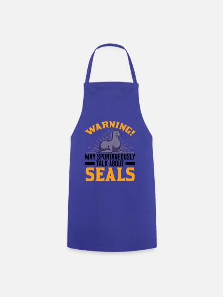 Robbe Geschenk Seal Seelöwe - Kochschürze - Royalblau