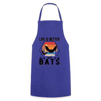 Life is better with Bats Bat - Cooking Apron - royal blue - Front - AI Model Male 185 dark (185cm)