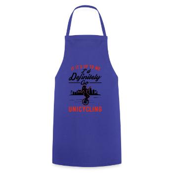 Unicyclist Gift Unicycle Girl - Cooking Apron - royal blue - Front - AI Model Male 185 dark (185cm)