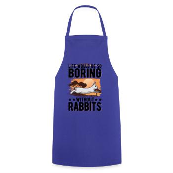 Lapin Cadeau Lapin Lapin Lapin - Tablier de cuisine - bleu royal - Devant - AI Model Male 185 dark (185cm)