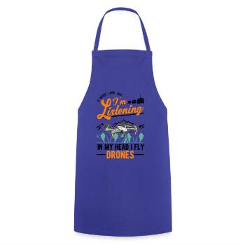 Drone Pilot Gift Drone Quadcopter - Cooking Apron - royal blue - Front - AI Model Male 185 dark (185cm)