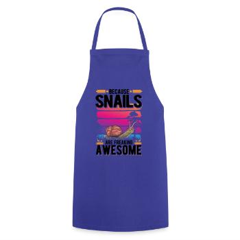 Parce que les escargots sont des escargots géniaux - Tablier de cuisine - bleu royal - Devant - AI Model Male 185 dark (185cm)