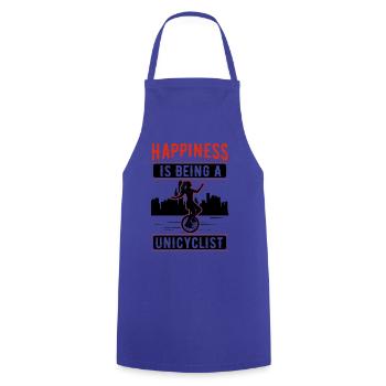 Happiness is being a Unicyclist Unicycle Gift - Cooking Apron - royal blue - Front - AI Model Male 185 dark (185cm)