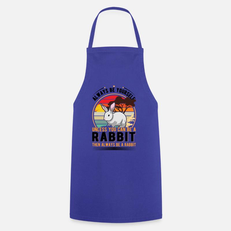 Rabbit Rabbit Rabbit Rabbit - Cooking Apron - royal blue