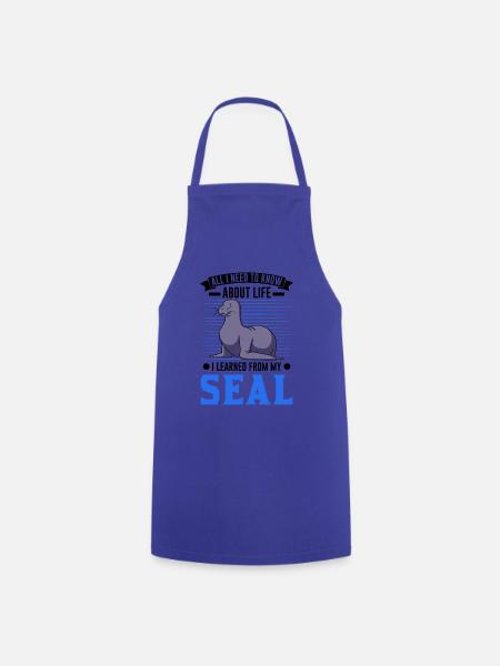 Robbe Geschenk Seal Seelöwe - Kochschürze - Royalblau