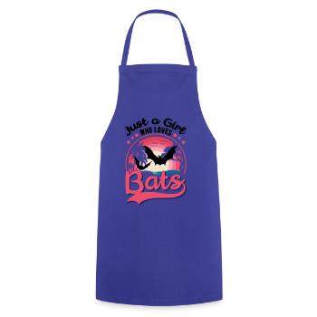 Just a Girl Who loves Bats Bats Bat - Cooking Apron - royal blue - Front - AI Model Male 185 dark (185cm)