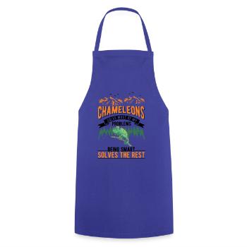 Chameleon Gift Chameleon - Cooking Apron - royal blue - Front - AI Model Male 185 dark (185cm)
