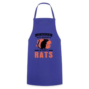 Rat Gift Domestic Rat Rat Owner - Cooking Apron - royal blue - Front - AI Model Male 185 dark (185cm)