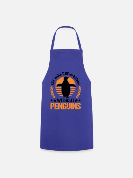 Pinguin Geschenk Penguin - Kochschürze - Royalblau