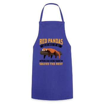 Red Panda Gift Cat Bear Red Panda - Cooking Apron - royal blue - Front - AI Model Male 185 dark (185cm)