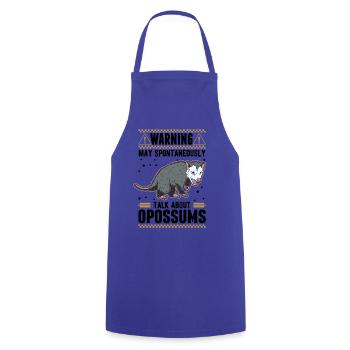 Opossum Gift Possum Pouch Rat - Cooking Apron - royal blue - Front - AI Model Male 185 dark (185cm)