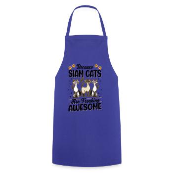 Because Siam Cats are freaking awesome - Cooking Apron - royal blue - Front - AI Model Male 185 dark (185cm)