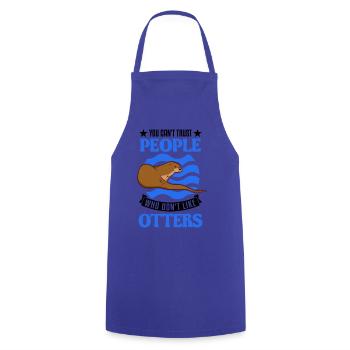 Otter Gift Otter Sea Otter - Cooking Apron - royal blue - Front - AI Model Male 185 dark (185cm)
