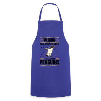 May spontaneously talk about Penguins - Kochschürze - Royalblau - Vorne - AI Model Male 185 dark (185cm)