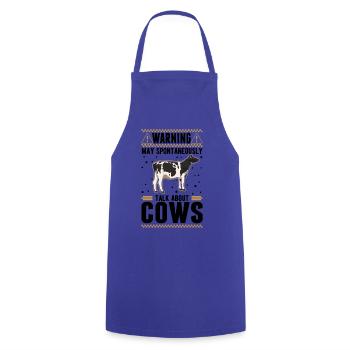 Peut parler spontanément de Vaches Vaches D’élevage Vaches - Tablier de cuisine - bleu royal - Devant - AI Model Male 185 dark (185cm)