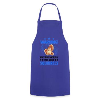 Warning Squirrel Gray Squirrel - Cooking Apron - royal blue - Front - AI Model Male 185 dark (185cm)