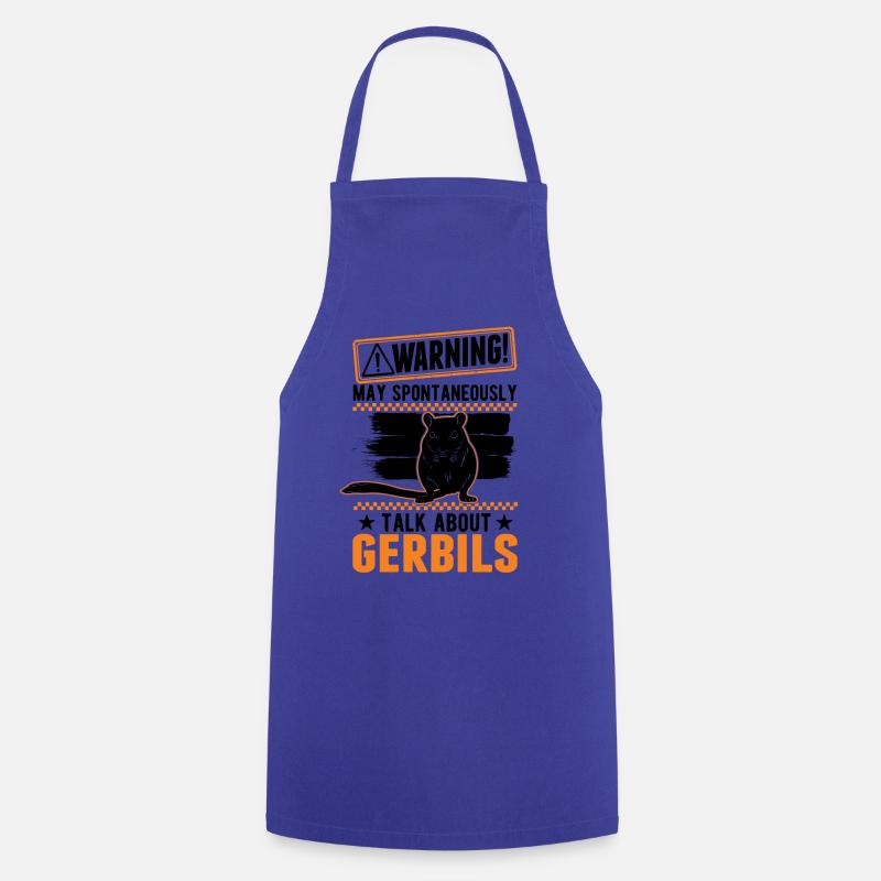 Avertissement Gerbille de course rat gerbille - Tablier de cuisine - bleu royal