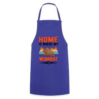 Home is where my Wombat is - Kochschürze - Royalblau - Vorne - AI Model Male 185 dark (185cm)