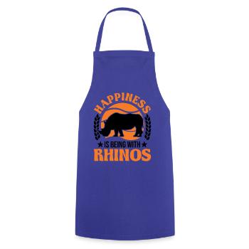 Rhinocéros Chanceux Rhinocéros - Tablier de cuisine - bleu royal - Devant - AI Model Male 185 dark (185cm)
